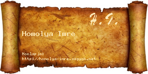 Homolya Imre névjegykártya